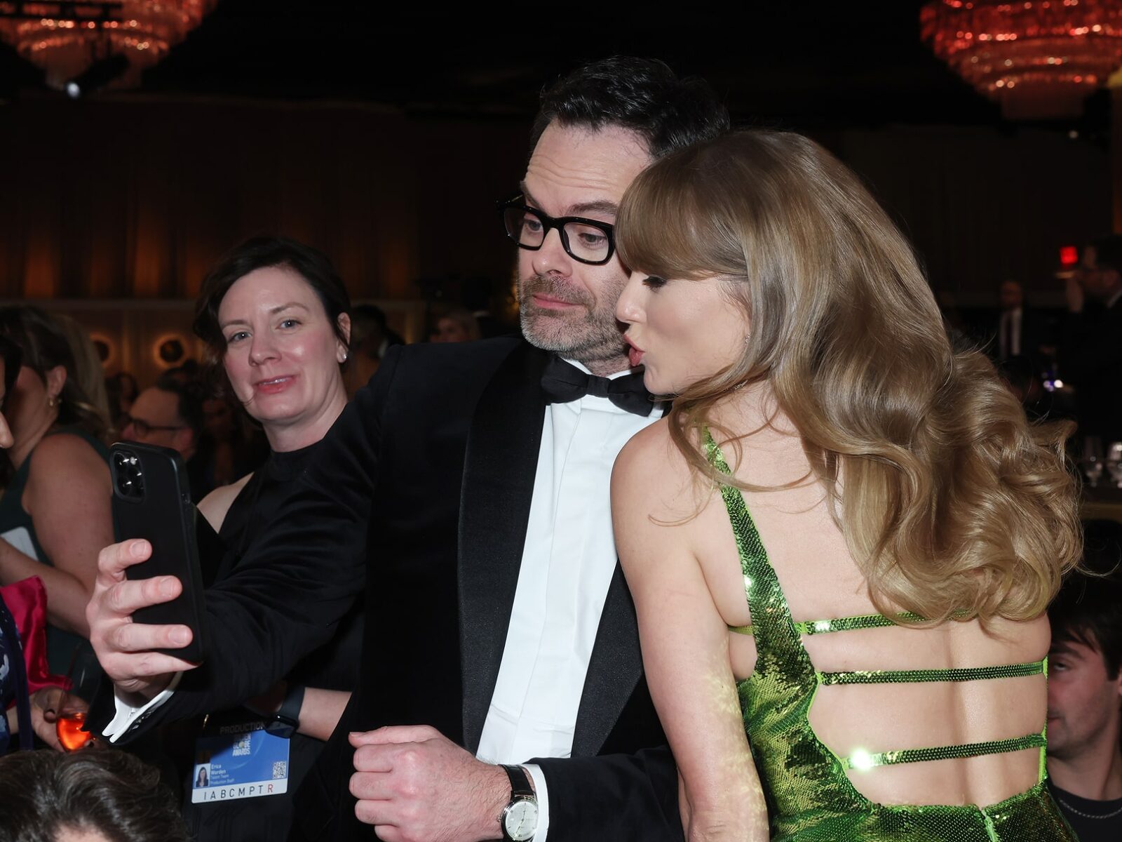 Bill Hader & Taylor Swift, 2024 Golden Globes
