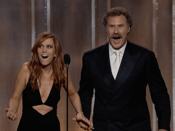 Kristen Wiig & Will Ferrell, 81st Annual Golden Globes 