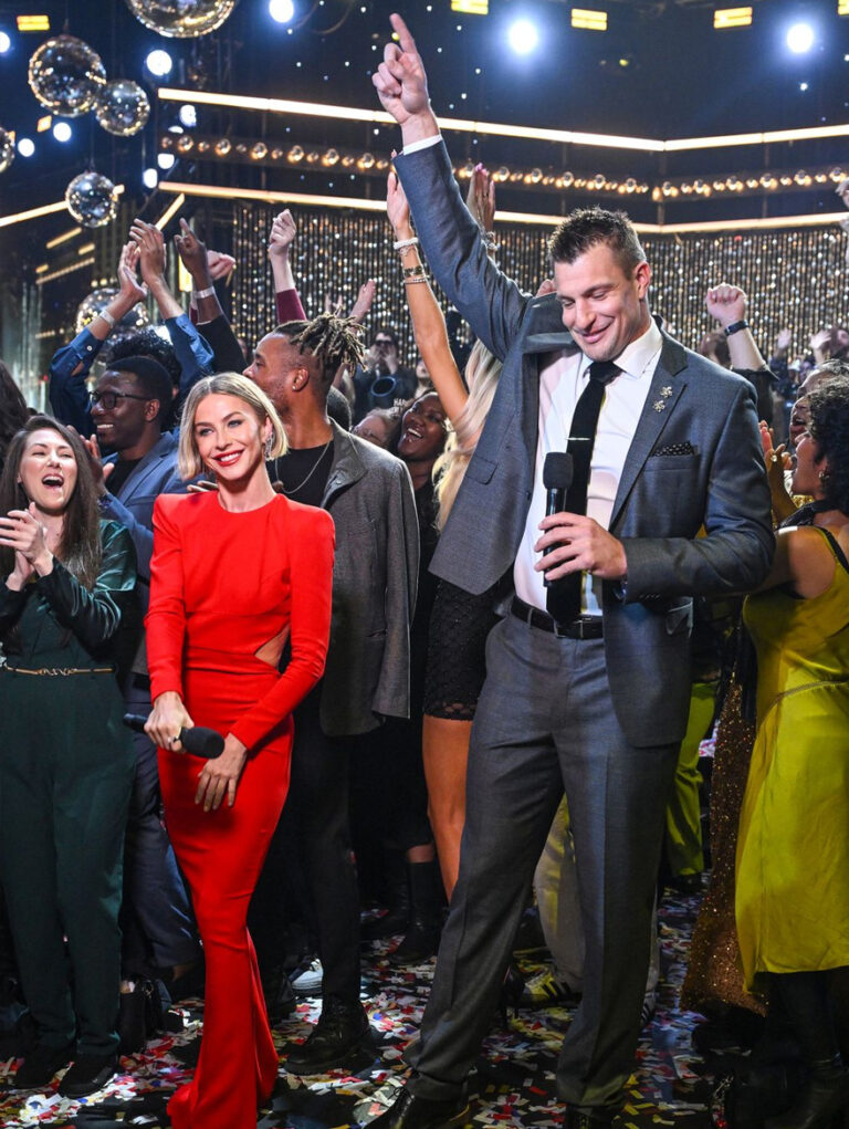 Julianne Hough and Rob Gronkowski hosting NYRE