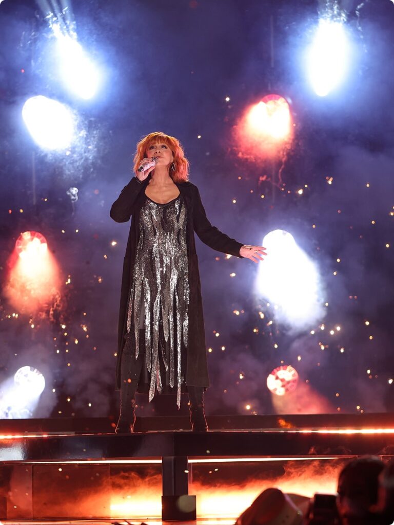 Woman performing on stage